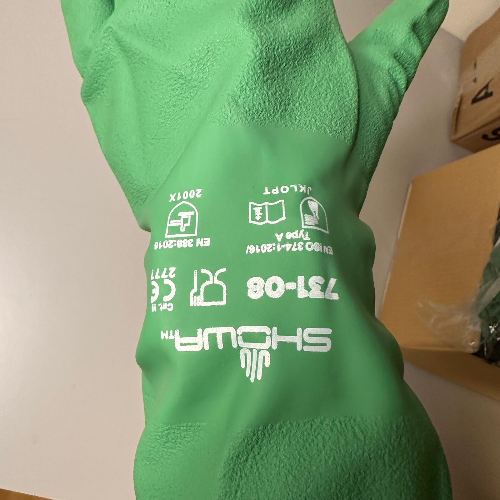 Handschoenen voor bescherming tegen chemicaliën 731 groen - nitrilcoating - Afbeelding 3