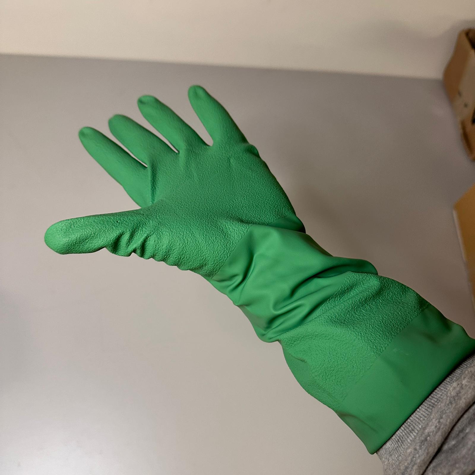Handschoenen voor bescherming tegen chemicaliën 731 groen - nitrilcoating - Afbeelding 2