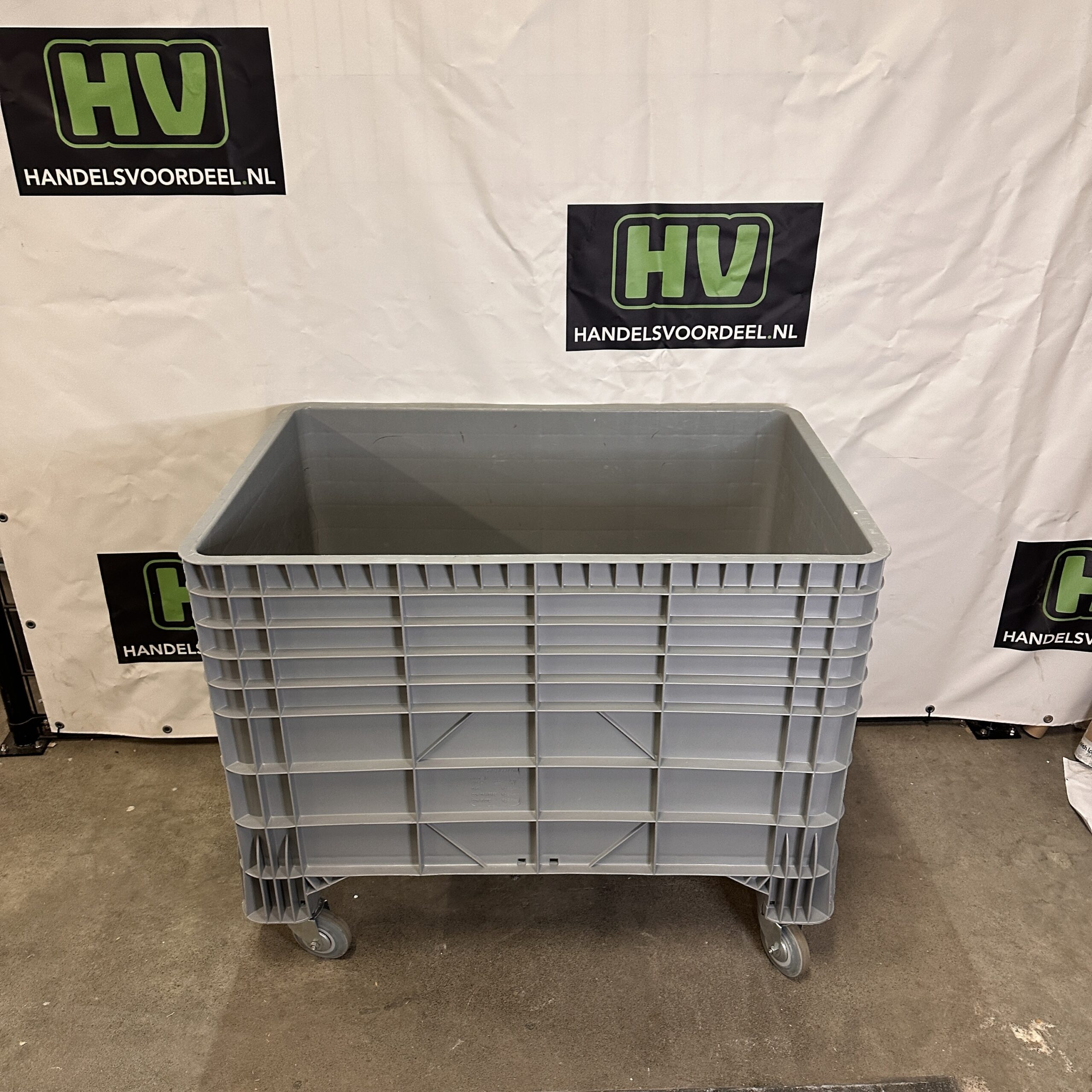 Stapelbare palletkist - Dichte wanden - Op wielen - Afbeelding 4