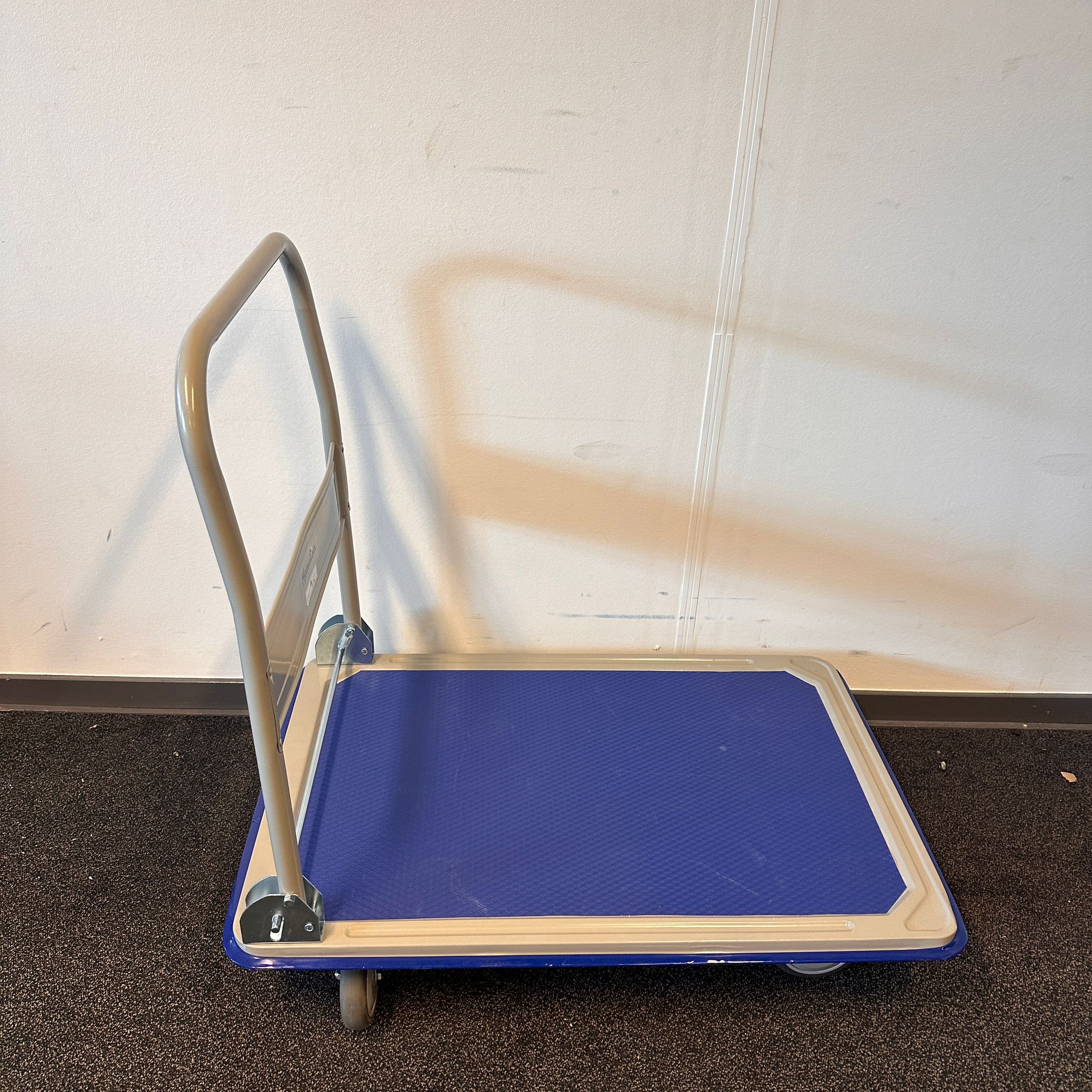 Wagen met inklapbare duwbeugel - draagvermogen 300 kg - Manutan Expert - Afbeelding 2