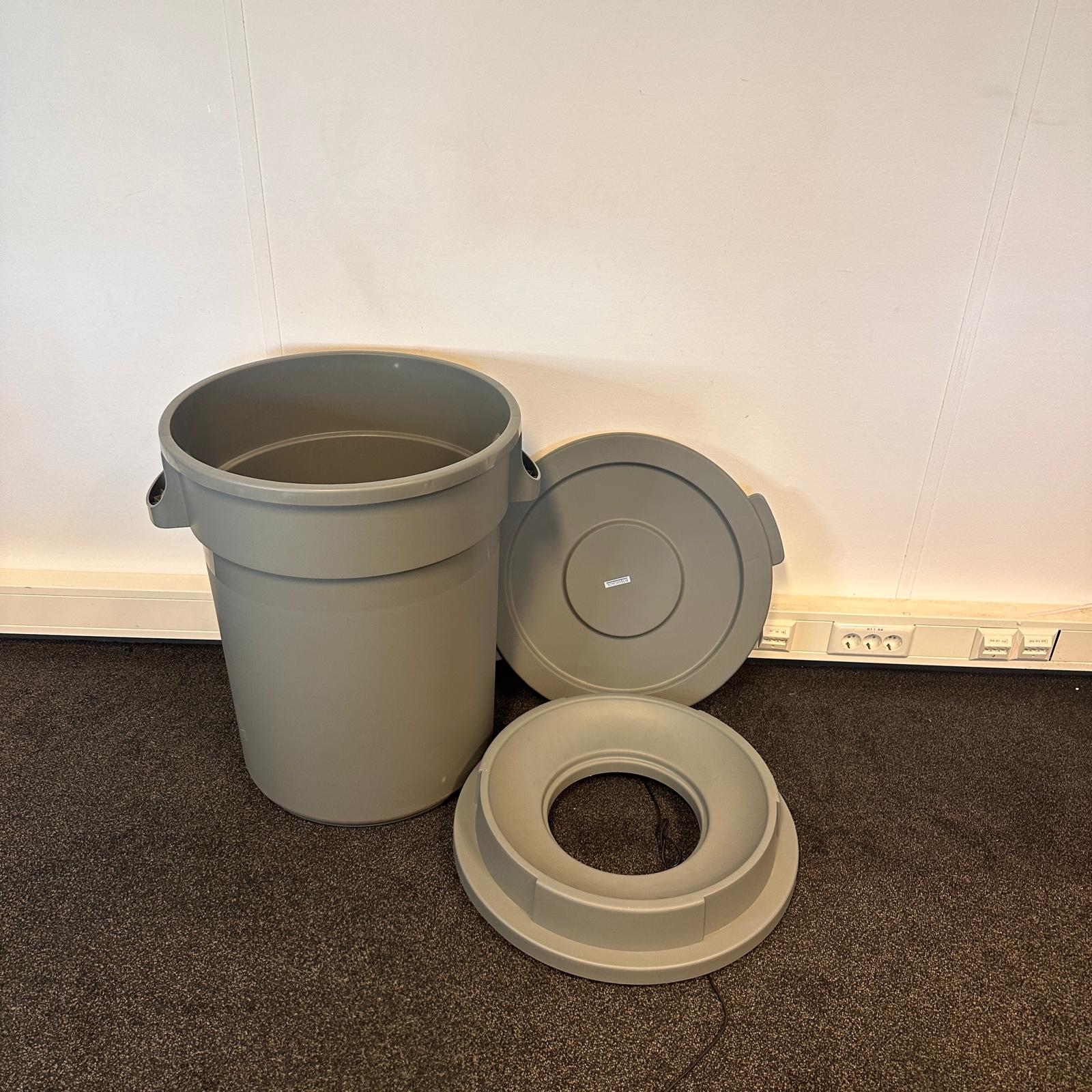 Vuilnisbak 120L Barella Rossignol met deksel met trechter - Afbeelding 2