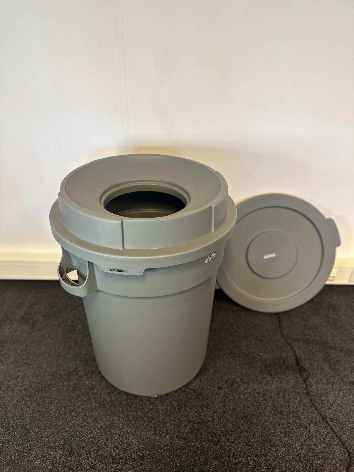 Vuilnisbak 120L Barella Rossignol met deksel met trechter - Afbeelding 3
