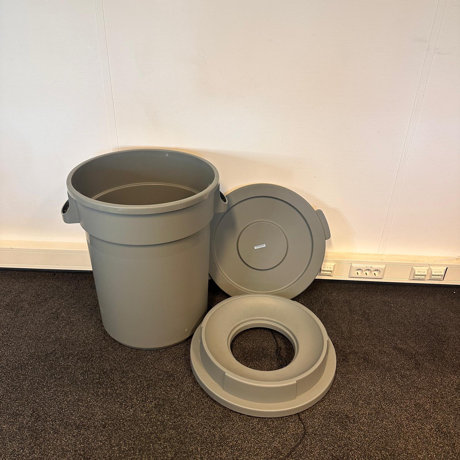 Vuilnisbak 120L Barella Rossignol met deksel met trechter - Afbeelding 4