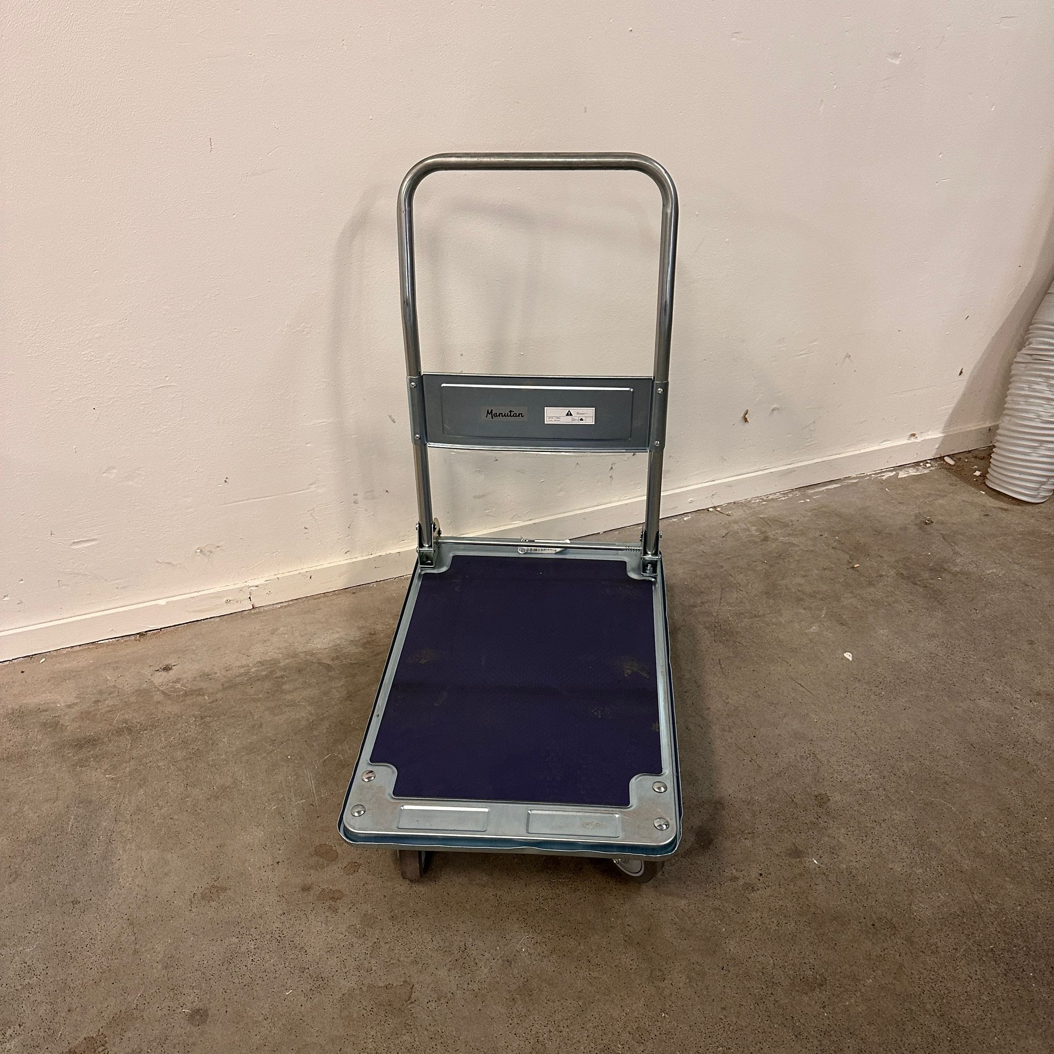 Plateauwagen van staal met neerklapbare duwbeugel - Draagvermogen 200 kg - Afbeelding 4